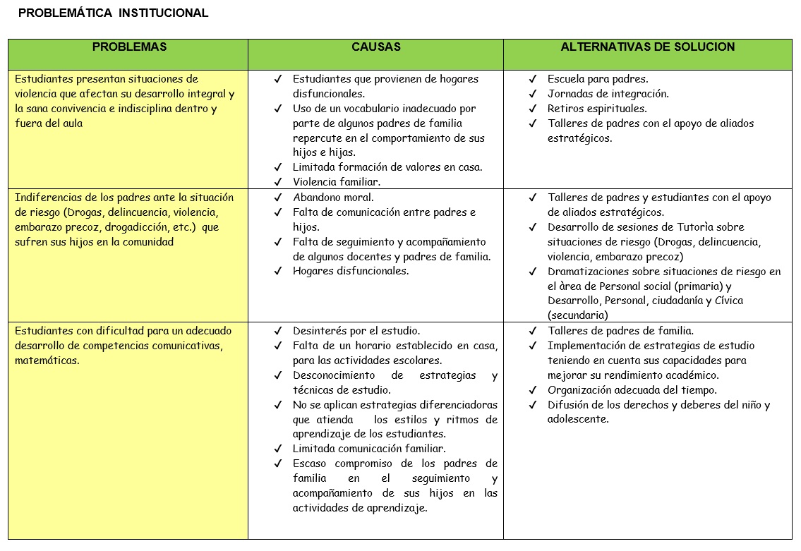 Problemática Institucional